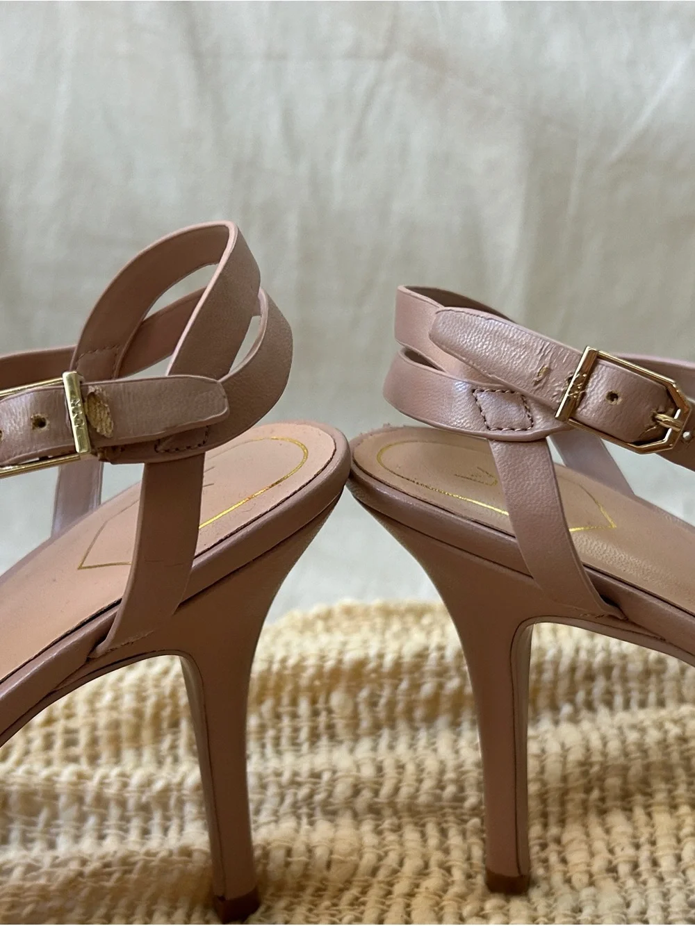 LYN Sabella Pink Nude Strappy Platform Heels